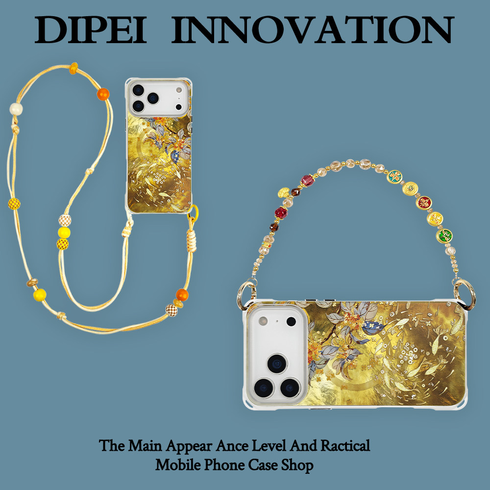 国风锦鲤磁吸挂绳手机壳适用小米15苹果iPhone17proma