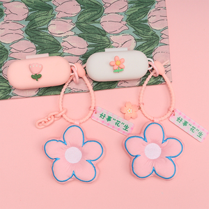 适用荣耀FlyPods3/华为FreeBuds3i少女心无线蓝牙耳机保护套春天粉色花朵FlyPods青春版软壳悦享版闺蜜耳机盒