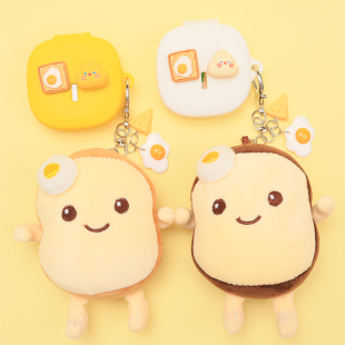 适用于FIIL Key Pro2蓝牙耳机保护套可爱情侣卡通奶酪FIIL Key Pro/FIIL/斐耳 Key汪峰耳机一体式硅胶软壳