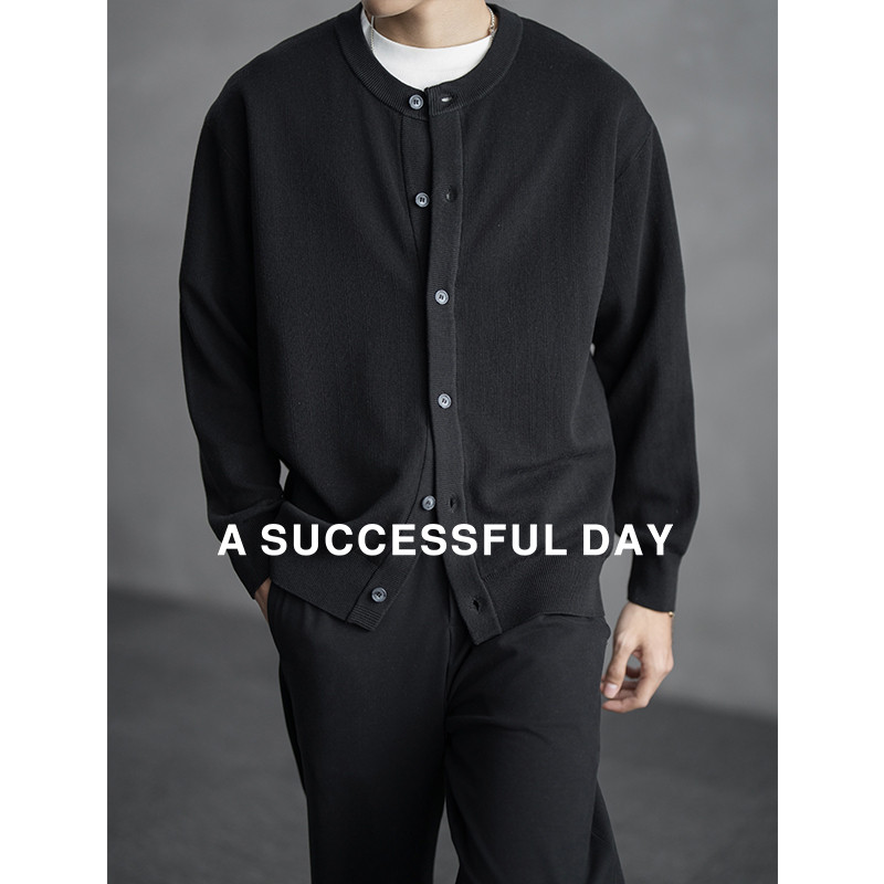 ASSDY|亚麻天然纤维/凉爽肤感体验/春季薄款毛衣开衫男士针织衫潮