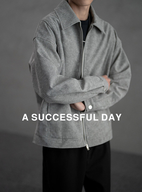 ASSDY|340G灯芯绒秋季翻领夹克男款高级感老钱风时尚休闲极简外套