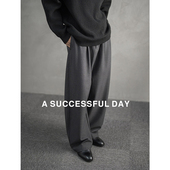 阔腿休闲裤 ASSDY 2025冬季 新款 绵羊毛高级感纯色毛呢垂感长裤 男士