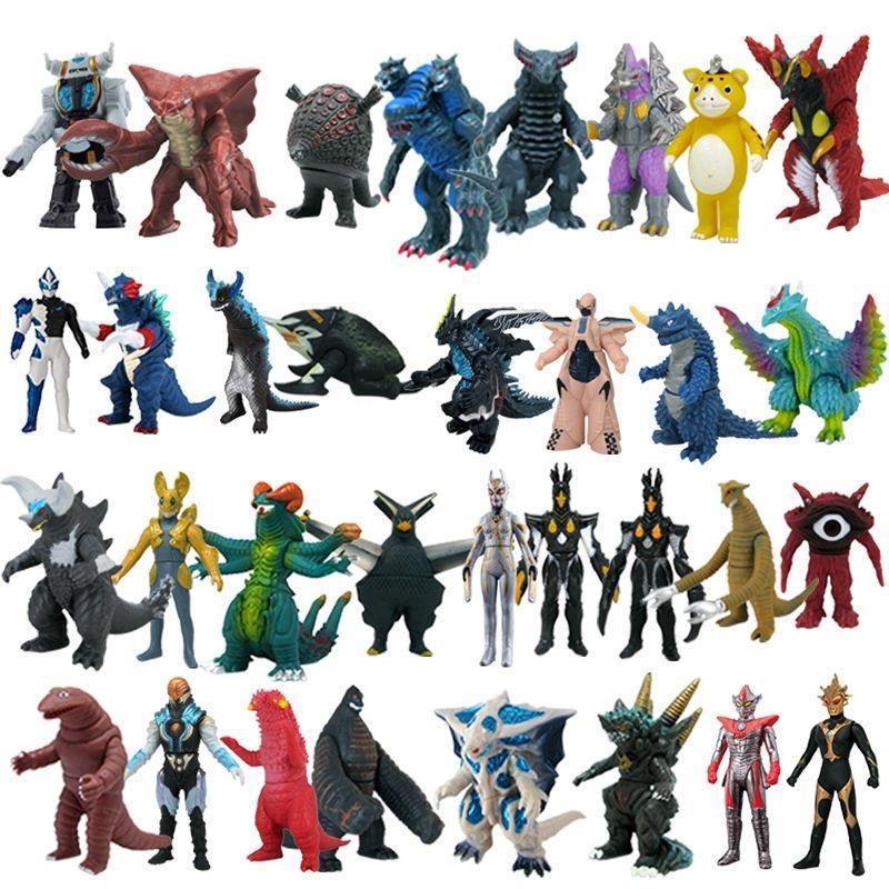 奥特软胶怪兽全套蓝色哥尔赞古墩-红加高尔贡究极贝利亚