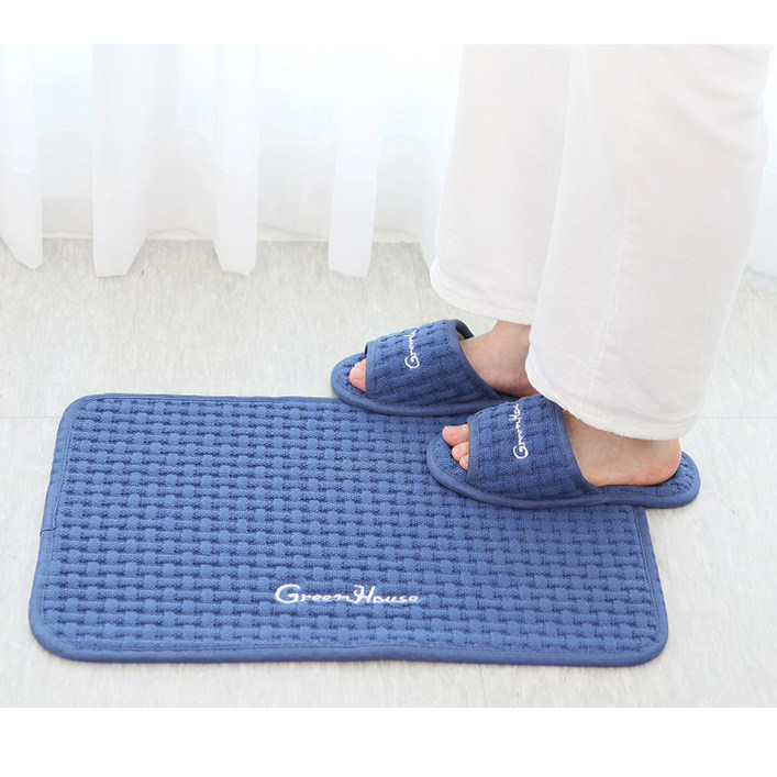 韩国进口机洗脚垫纯棉马卡龙色防滑颗门口浴室地垫卫生间脚垫子