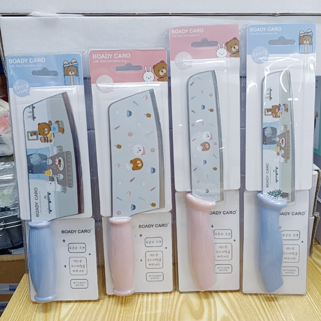 韩国boady caro啵可厨房料理刀女士卡通菜刀切水果蔬菜不锈钢刀具