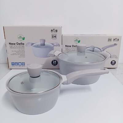 韩国进口della电磁炉不粘汤锅