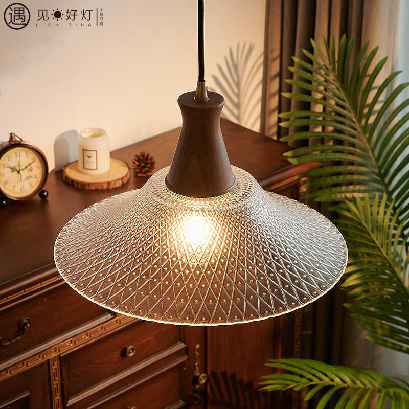 遇见好灯美式法式中古复古玻璃餐厅咖啡厅吧台卧室床头轨道小吊灯