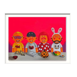 陈建周丝网版画 潮流艺术画限量签名版四大天王之王者归来 构得