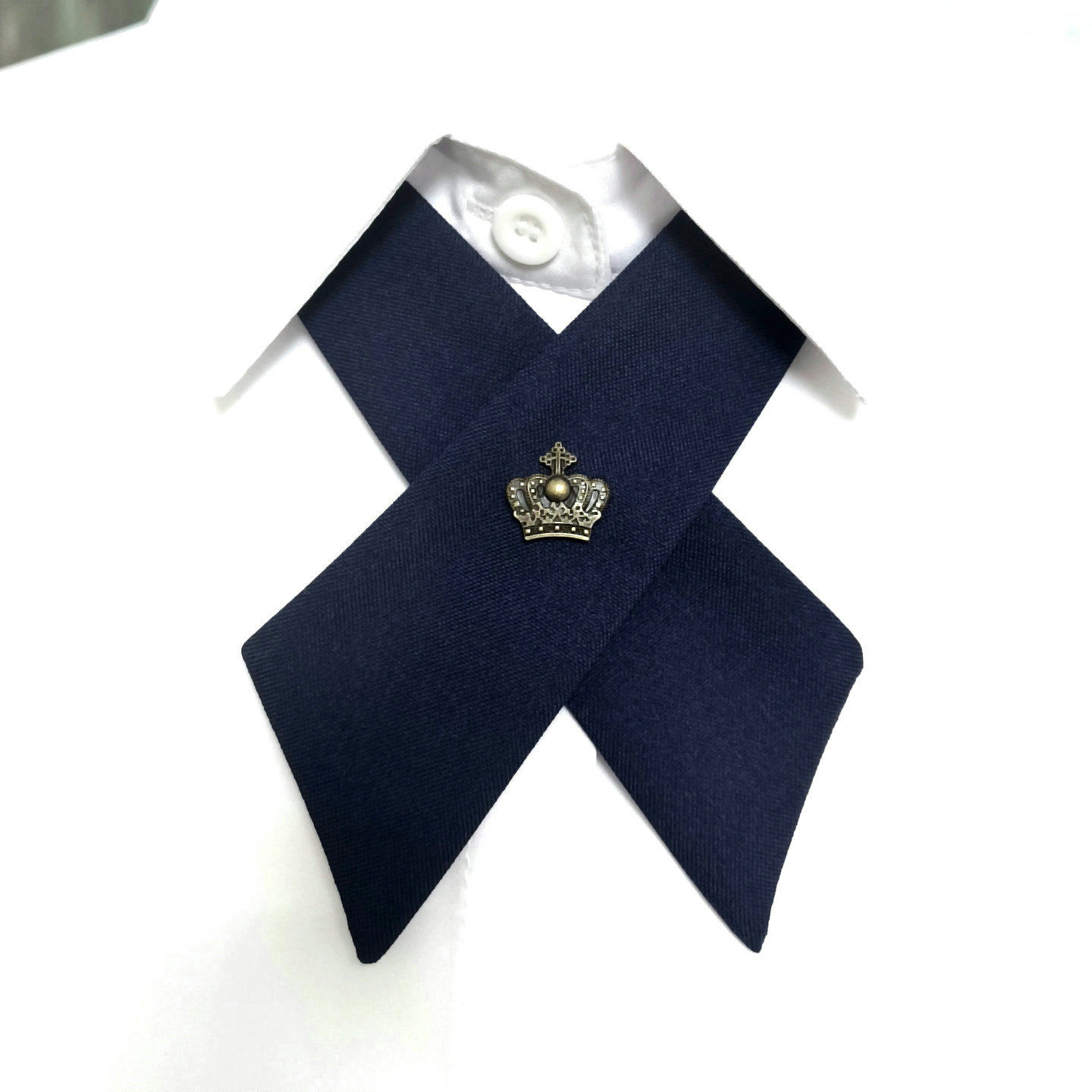 【皇冠】JK制服领花校服工作服蝴蝶结女生交叉毕业照学士服领结女