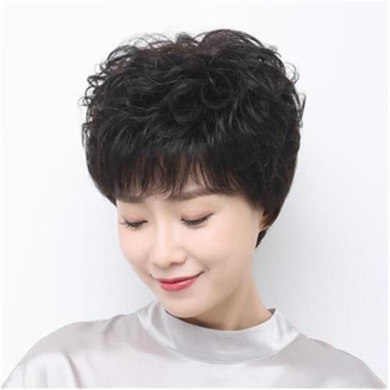 女短卷发c逼真中老年rr妈妈发型全真发o全头套式短发