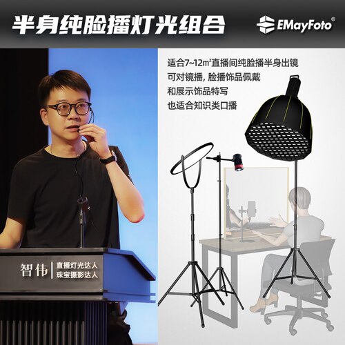 智伟推荐 中大场景半身纯露脸、知识口播、好物、美妆、对镜直播