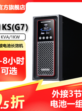 山特C1KS(G7) 1KVA/1KW在线式UPS不间断电源服务器后备电源长效机