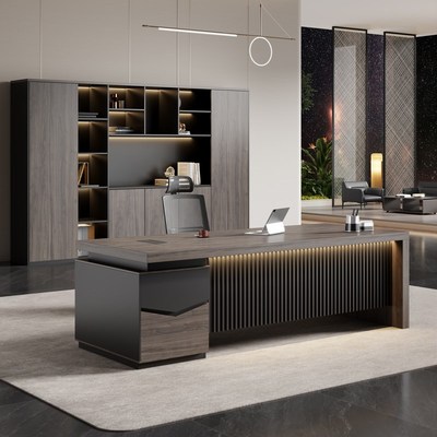 老板桌办公桌简约现代单人办公桌子财务桌主管经W理桌椅工作台