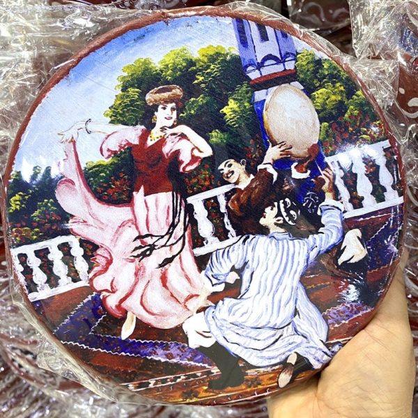 新疆乐器手鼓击打鼓舞蹈道具装饰真牛皮手工勾画手鼓维吾尔族手鼓