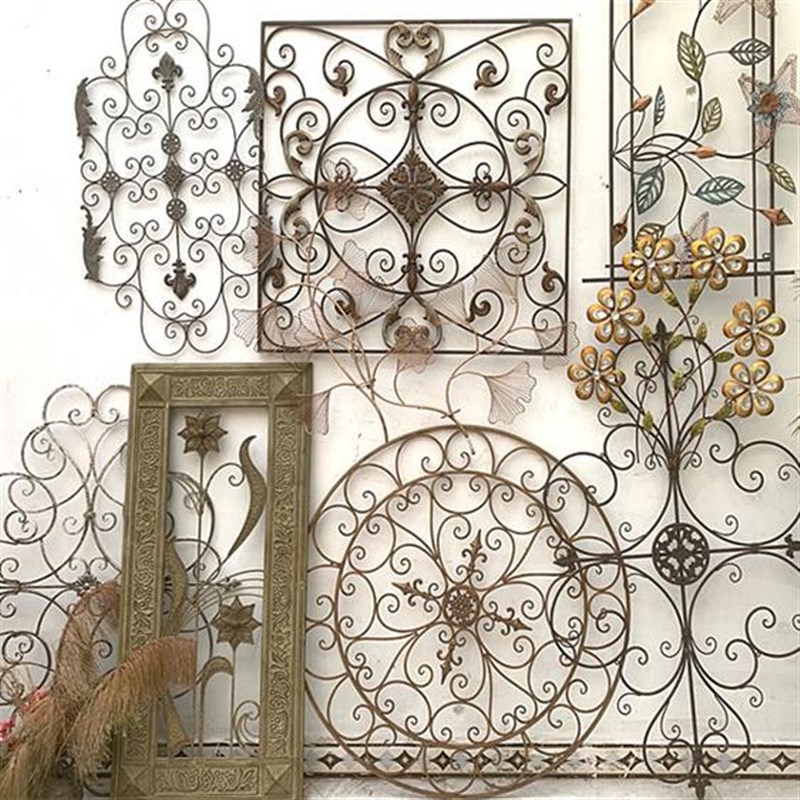 中式壁饰a铁艺客厅沙发背景墙挂件餐厅墙上装饰品轻奢现代墙面装