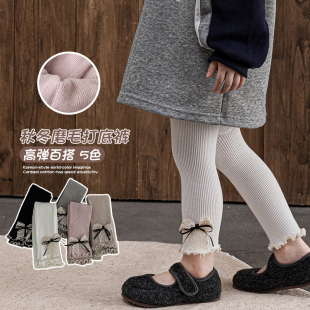 袜不连脚 中厚外穿打底女童裤 南方宝宝薄绒打底裤 婴儿秋季