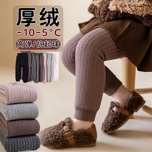 子女童冬装 袜大屁屁保暖一体绒裤 厚 秋冬加绒加厚婴儿裤 宝宝打底裤