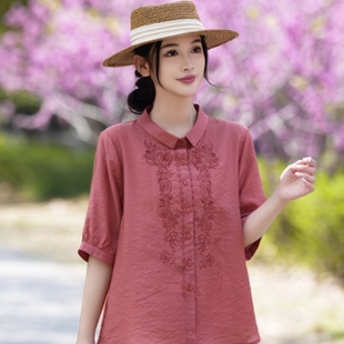 S7052 君姐专享 24新款 高定洋气设计100麻上衣F237