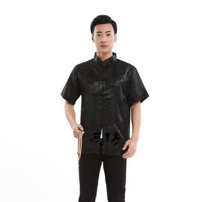 New Year Traditional Chinese Clothing for Men Tops Print Dra