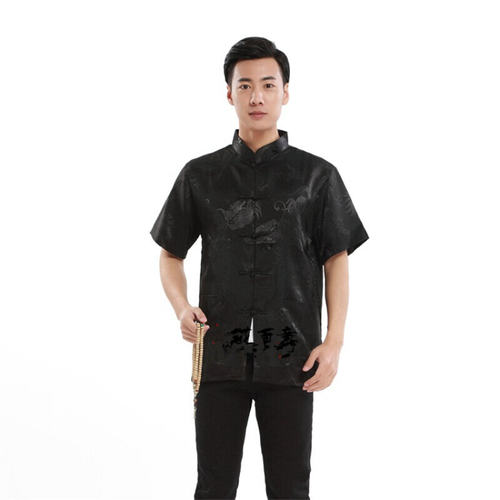 New Year Traditional Chinese Clothing for Men Tops Print Dra