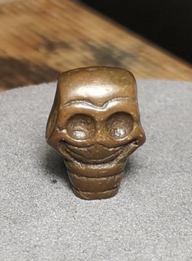 藏式文玩尸陀林三通天铁托甲六字真言利马铜佛珠佛头DLY饰品配饰