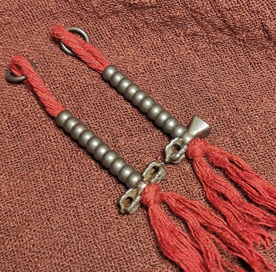 西藏铁质寒铁小尺寸计数器挂件测挂计子4mm一对金刚杵铃计头配饰