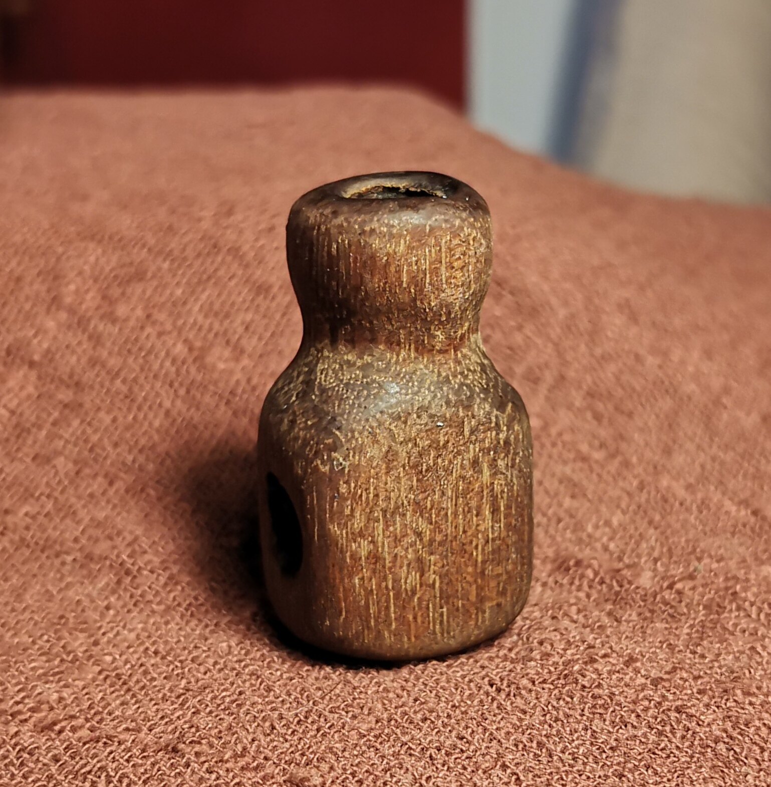 牧区古玩16*34mm木质老款式三通佛头一物一图佛珠锁骨链配件三通