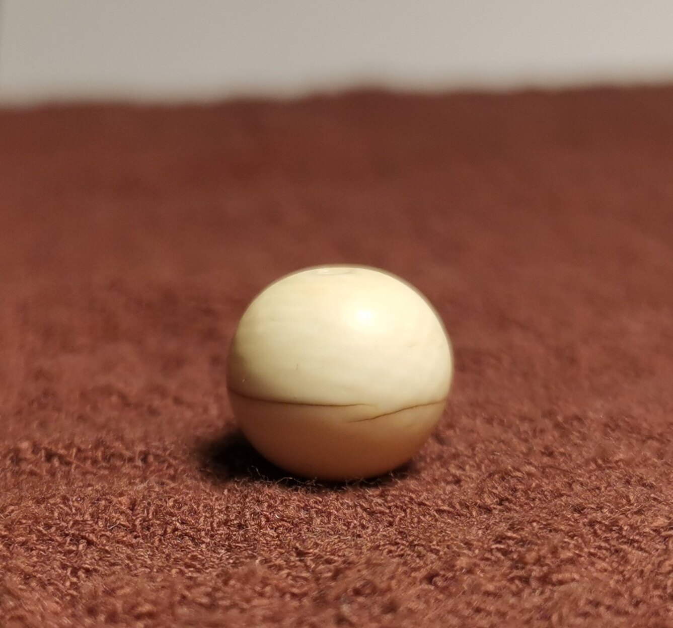 西藏文玩牙白色角质单珠11mm一物一图老圆珠配饰佩珠隔珠百搭diy