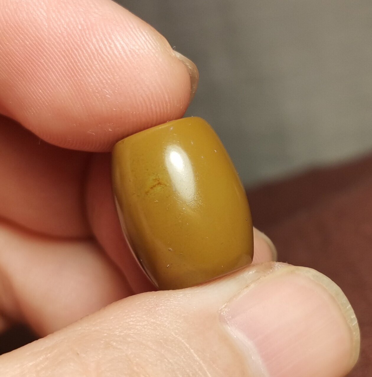 西藏文玩12.5*16mm油籽绿松石一物一图桶珠饰品配饰佩珠隔珠腰珠