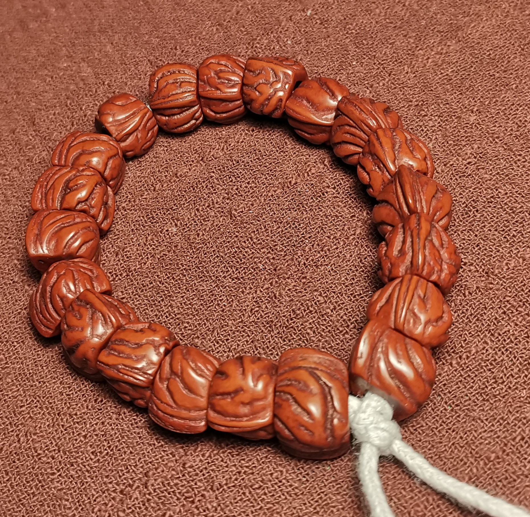 牧区老藏佩戴念过12-14.5mm老核桃念珠手链手串佛龛摆件手持念珠