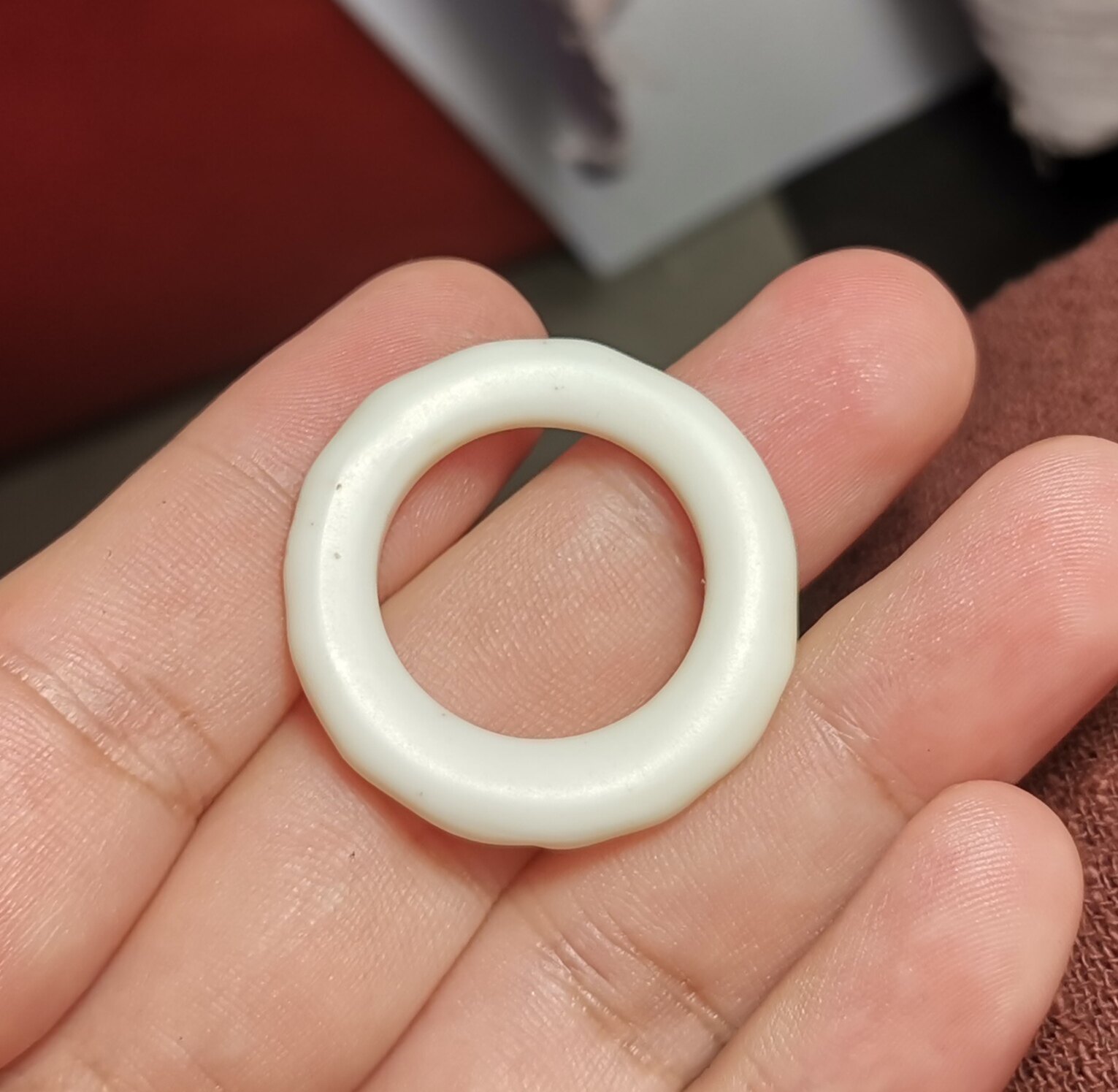 牧区古玩32mm白圈老法螺跑环跑圈挂环挂扣一物一图大尺寸挂件圈款