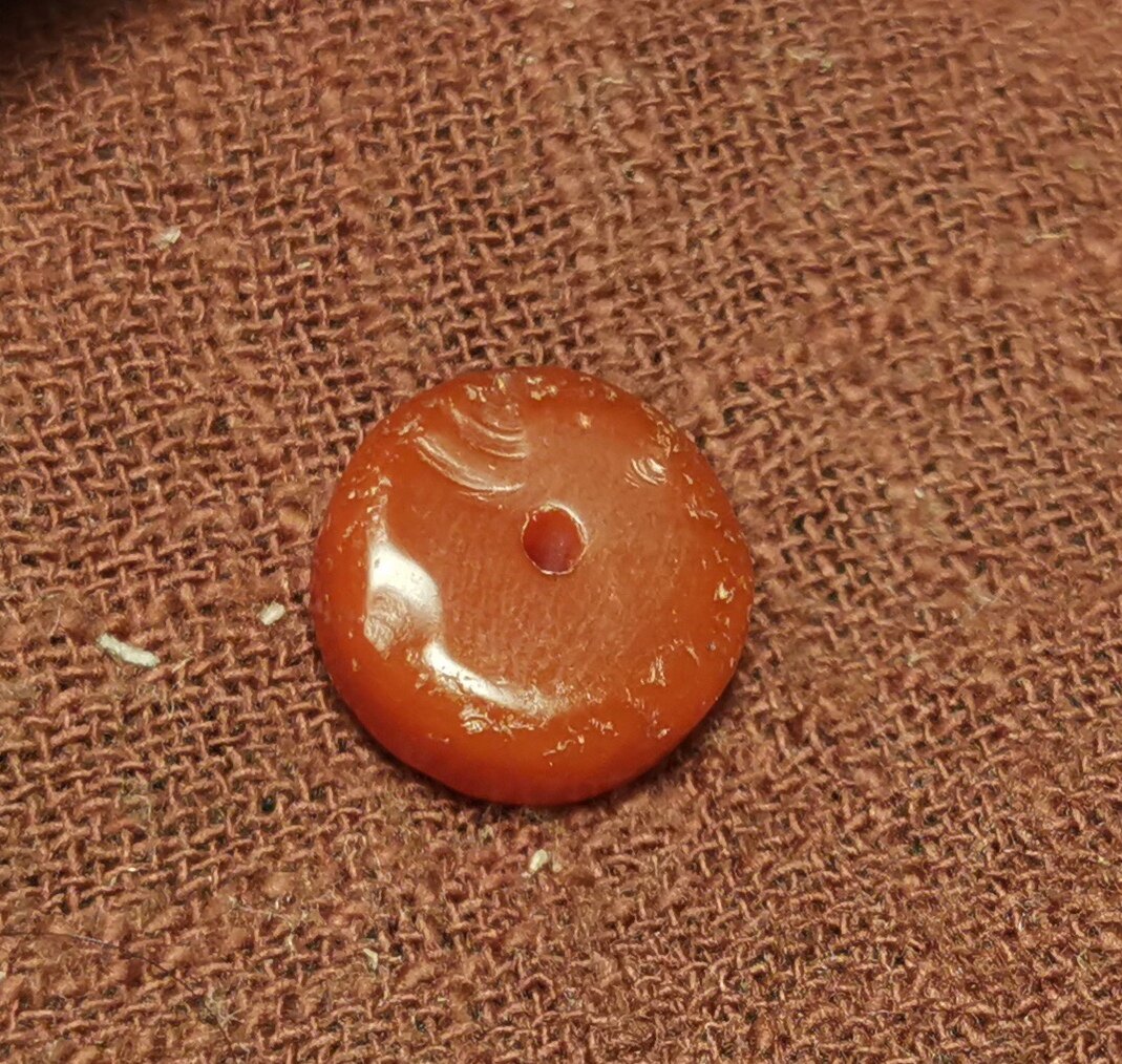 西藏文玩13mm南红老垫片隔片隔珠一物一图男女款百搭饰品配饰diy