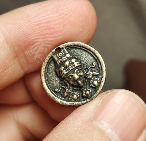 藏系文玩17mm老款式复刻版扎基拉姆图腾挂件吊坠百搭饰品配饰配件