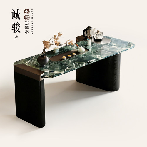 家用别墅高端茶室天然奢石茶台