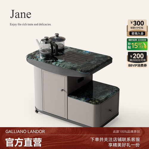 大理石移动茶桌家用小茶台诚骏