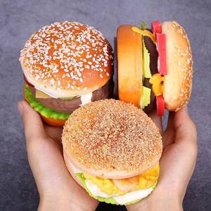 汉堡玩具仿真迷你包模型假牛肉食品肯德基麦当劳展示拍摄道具儿童