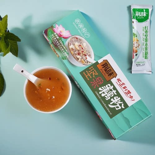 荆味湖北特产坚果藕粉280g羹桂花莲藕粉盒装颗粒西湖藕粉速溶包邮