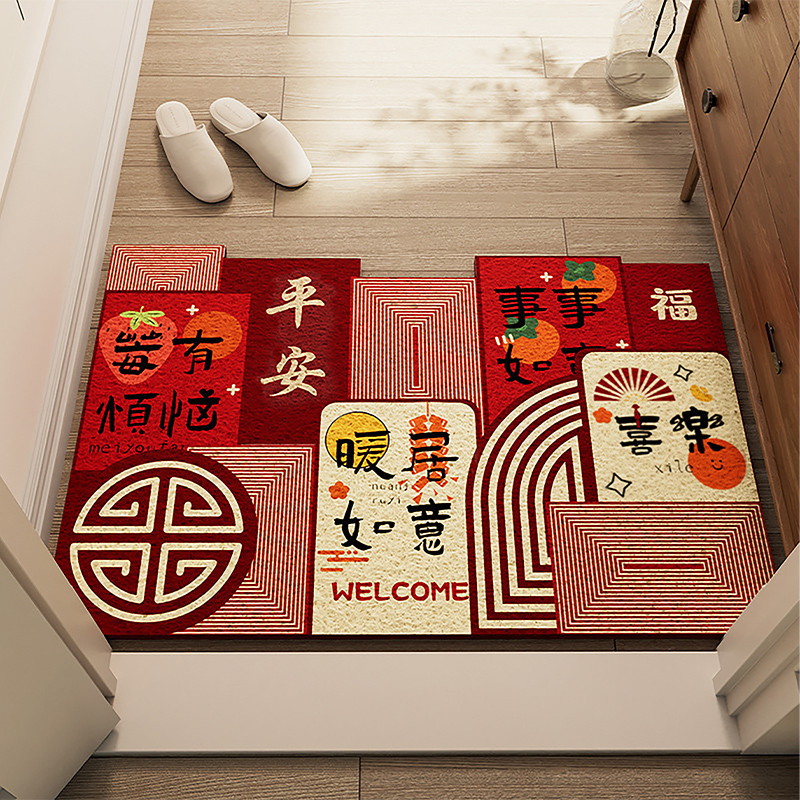 入户门地垫进门家用门垫防滑丝圈耐脏脚垫门口可裁剪定制门外地毯