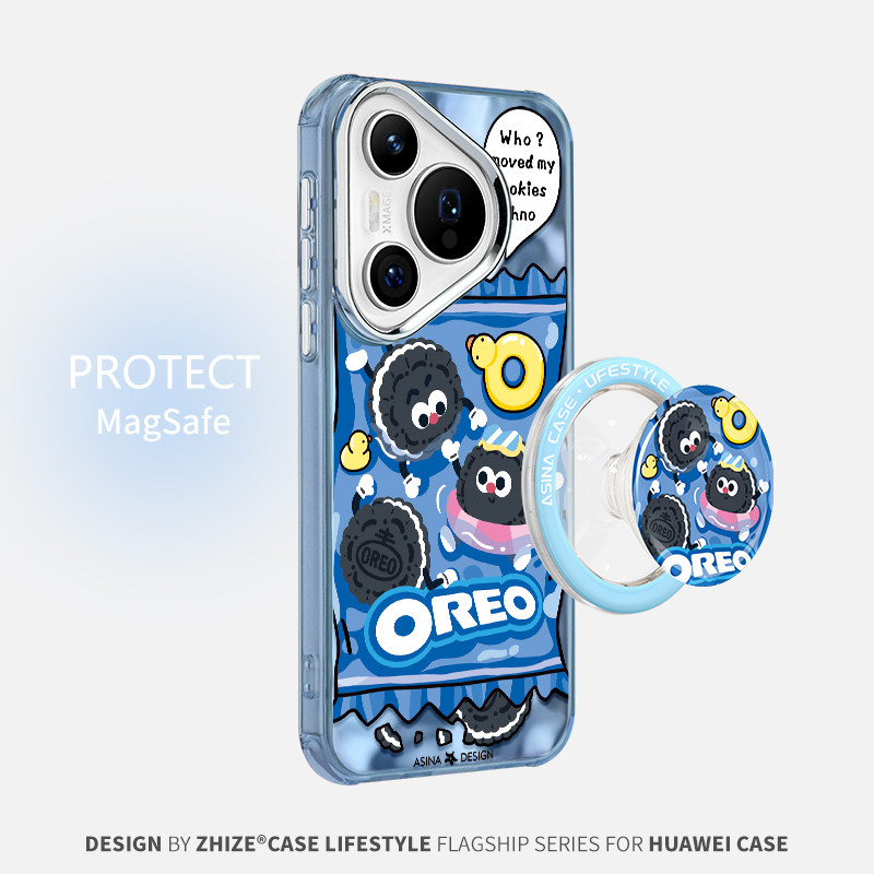 快乐奥利奥适用于华为pura70pro手机壳p80pro联名卡通