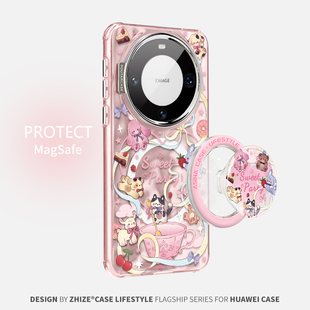 动物茶话会适用于华为mate70pro手机壳新款 pura80全包卡通潮牌40Pro防摔超薄mate50网红m60外壳