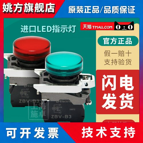 施耐德LED信号灯 XB4BVB3 指示灯 XB4BVM3 XB4BVM1 白色 XB4BVB1