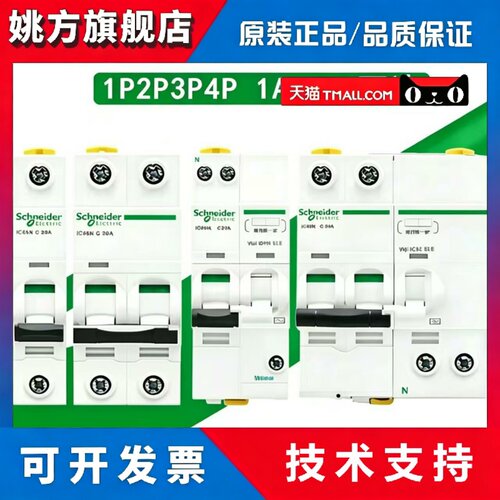 施耐德小型断路器iC65N 1P2P3P4P 空气开关16A20A25A32A40A63A