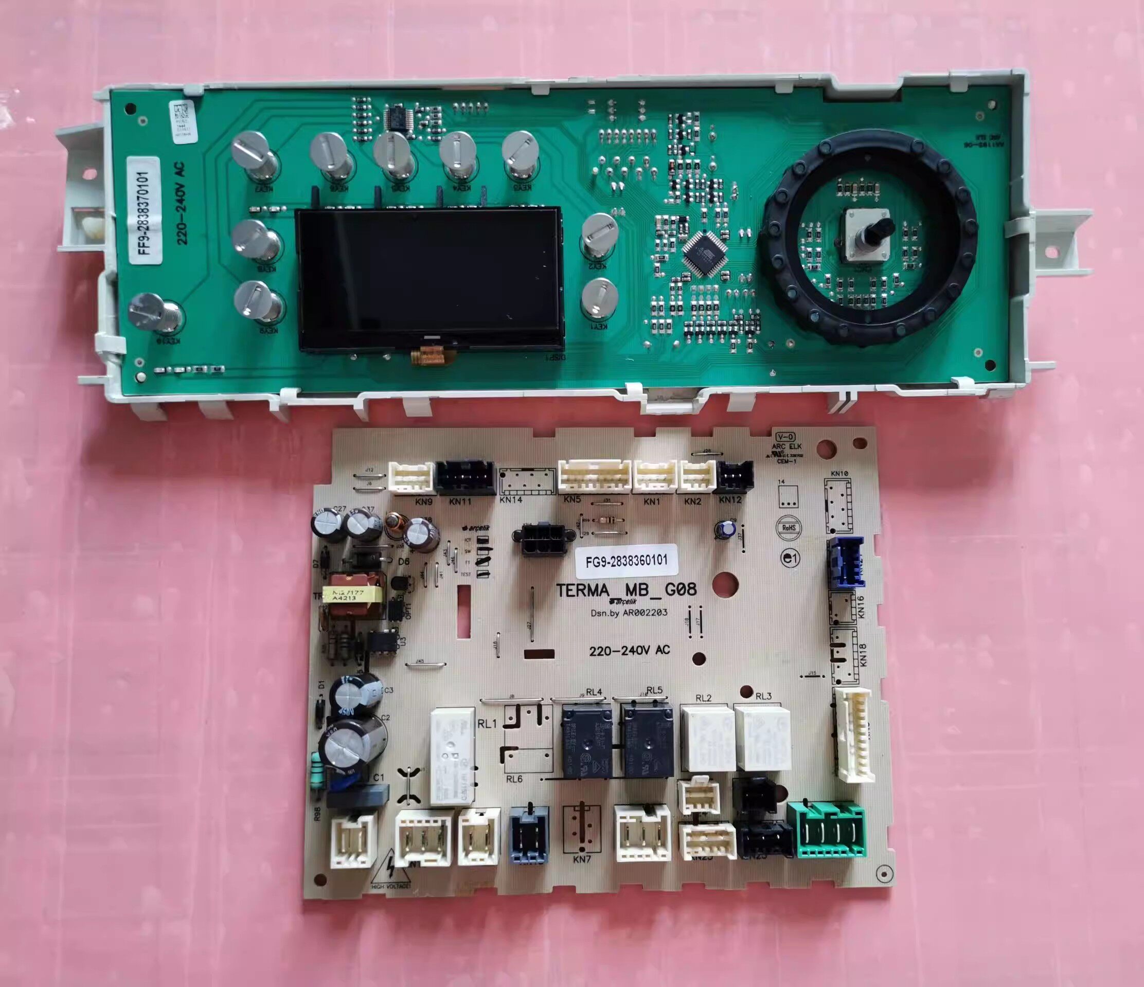 BEKO/倍科一体进口滚筒洗衣机电脑板WDA96H FF8-2838360101显示板