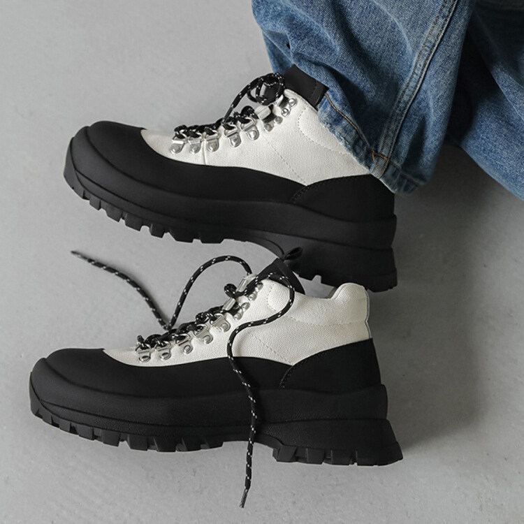 大头工装鞋男厚底增高户外徒步登山鞋2025春季新款减震防滑运动鞋,流行男鞋,时尚休闲鞋,淘宝优惠券,粉丝福利购,淘宝优惠卷