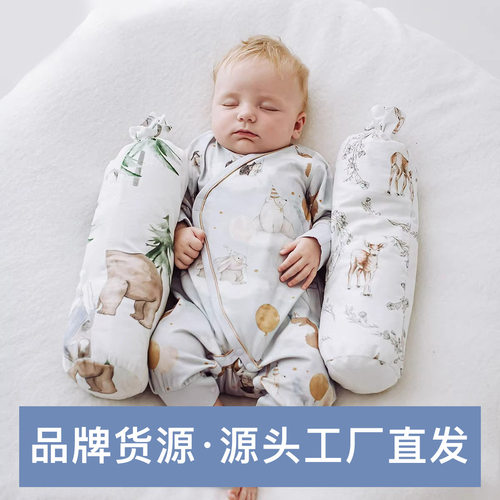 新生婴儿糖果安抚枕a类纯棉宝宝枕头哄睡防惊跳抱枕侧睡挡枕