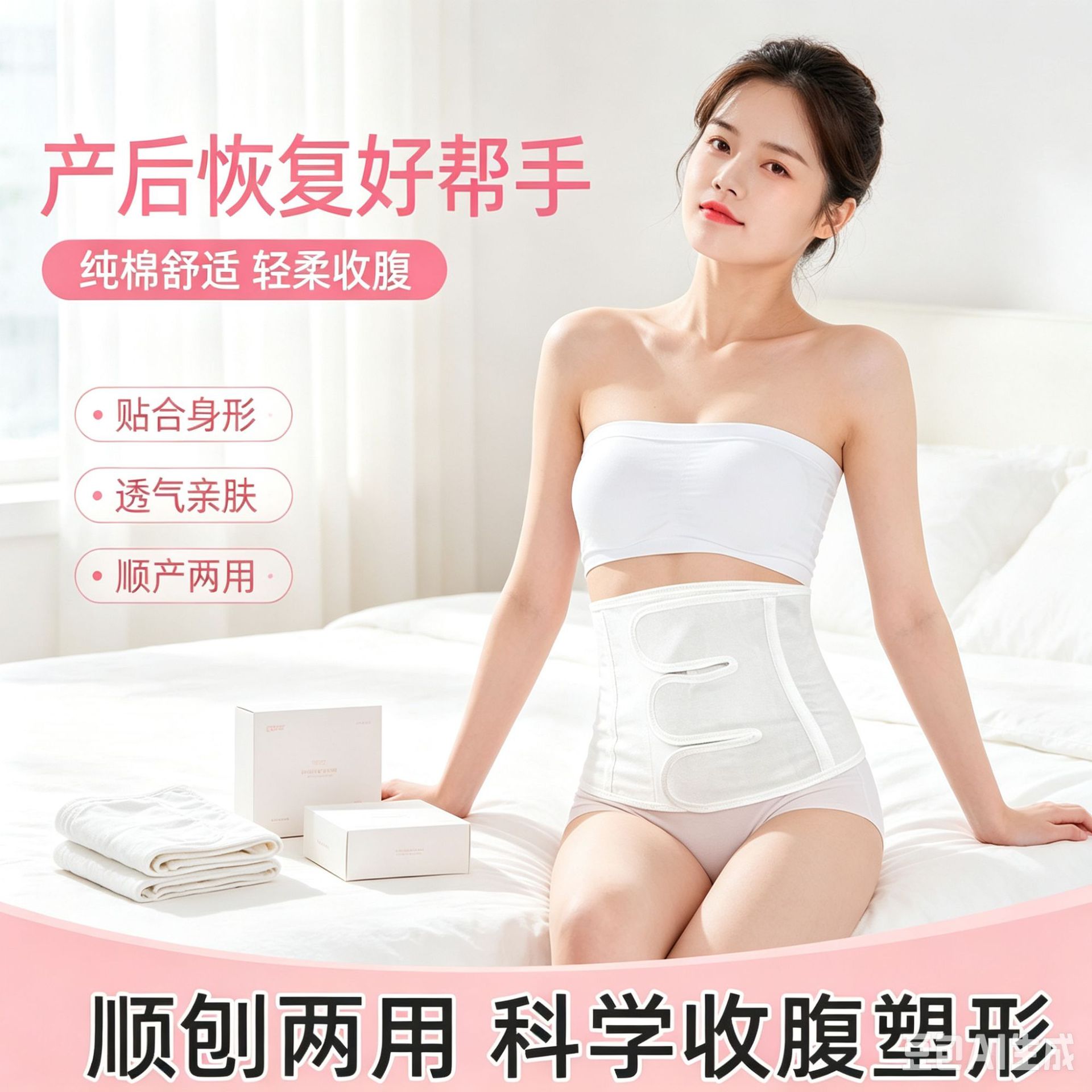 孕妇产后收腹带产妇顺产剖腹产束缚带束腰修复骨盆带图片