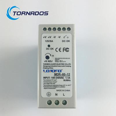 MDR-60-12轨道式超薄型开关电源60W12V5A小体积工业机械导轨电源