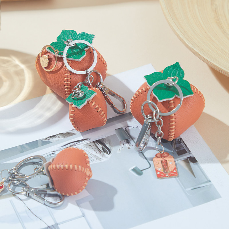 手工diy材料包柿柿如意真皮柿子挂件中秋钥匙扣包包挂饰好柿发生,居家布艺,缝纫DIY材料套装,淘宝优惠券,粉丝福利购,淘宝优惠卷