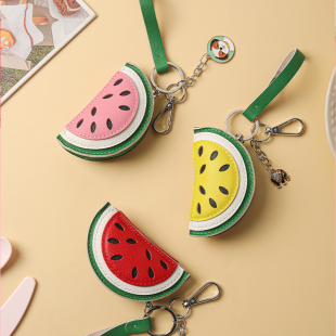 裁鱼手工diy材料包真皮西瓜汽车钥匙扣挂件包包挂饰自制送礼物