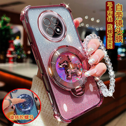 适用oppo A6GT手机壳K13s透明PLL110四角防撞气囊防摔镜头膜全包边保护套女款马上有钱陀螺支架奢华网红新品